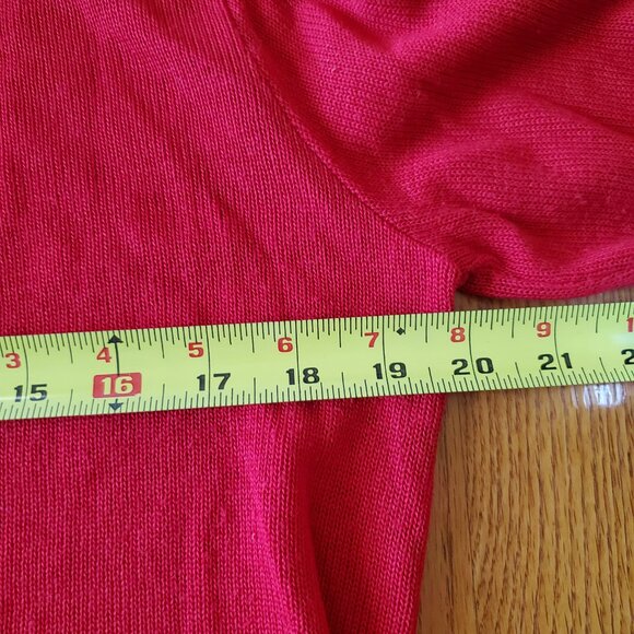 APT 9 Long Tunic Red Sweater with Metallic Threading Large - Picture 11 of 16